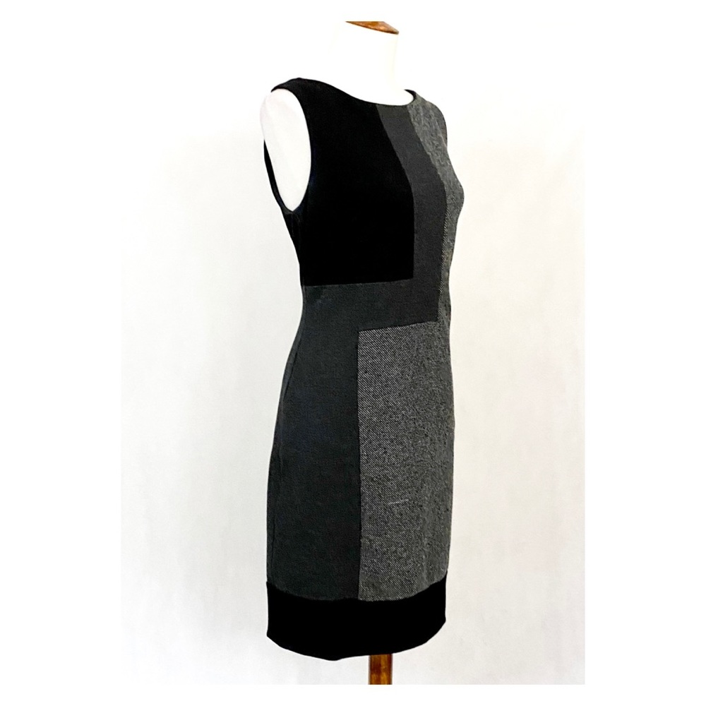 White House Black Market Tweed Color Block Dress - Picture 4 of 11
